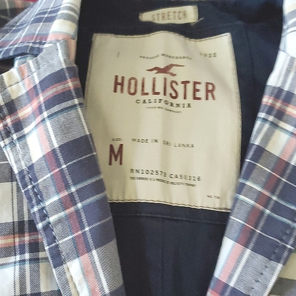 HOLLISTER TATAN PLAID Size Med Retail $79 Bettys Blue Blazer - Picture 5 of 9